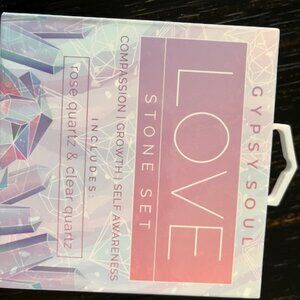 Gypsy Soul Love Stone Set Rose Quartz & Clear Quartz